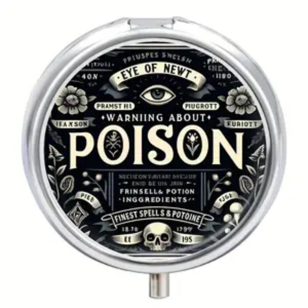 SALE -  1pc.  Warning About "Poison" Pill Box